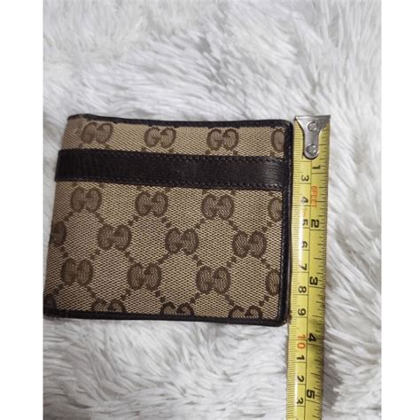 fake gucci wallet brown leather monogram canvas bi-fold|gucci wallet letters.